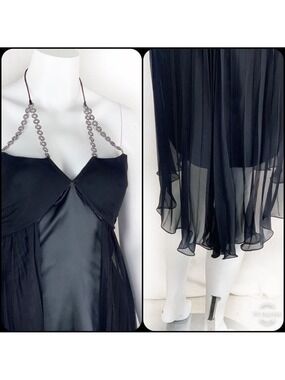 NEW-MARISA kenson MKC sophia black halter dress